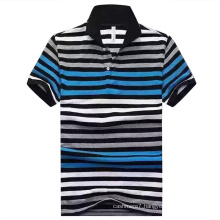 OEM Hot Stripe Pique Casual Polo Shirt for Man